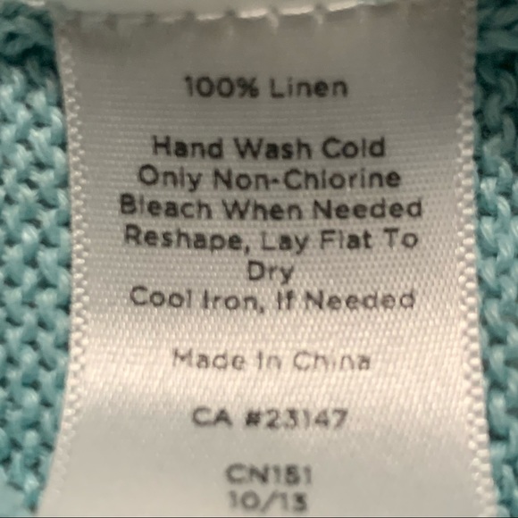 Talbots Soft Linen Light Turquoise Shell MP - Picture 4 of 5